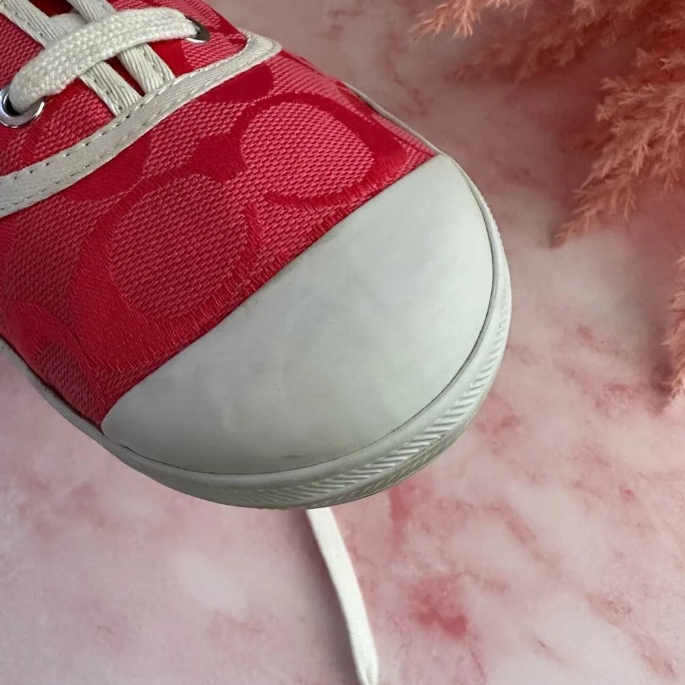 🩸Coach Bellamy Pink Signature C Sneakers - Size 9,5B🩸 - Picture 11 of 16